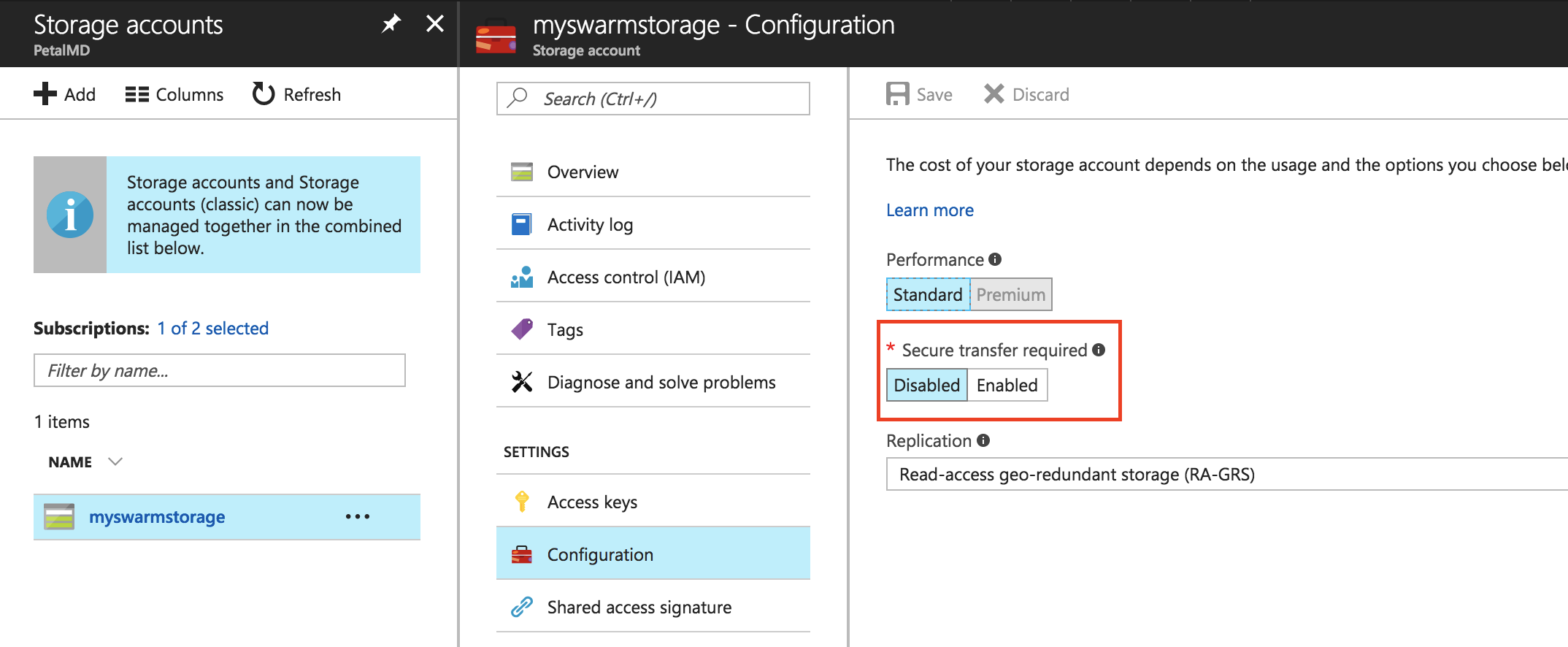 azure-storage-configuration